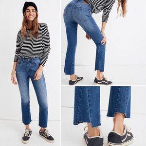 Madewell Cali Demi-Boot Jeans Kemper Wash Back-Seam Edition 26 NWT Medium Blue